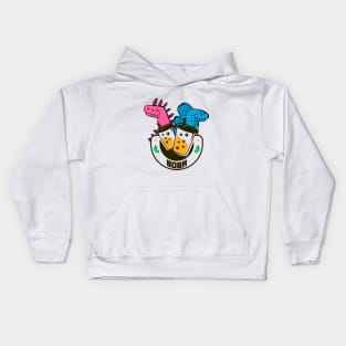 DINO BOBA FUNNY CUTE Kids Hoodie